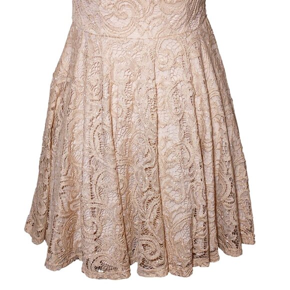 B. Smart Lace Fit & Flare Mini Dress w/ Sweetheart Neckline Molded Cups Size 7 - Picture 3 of 12